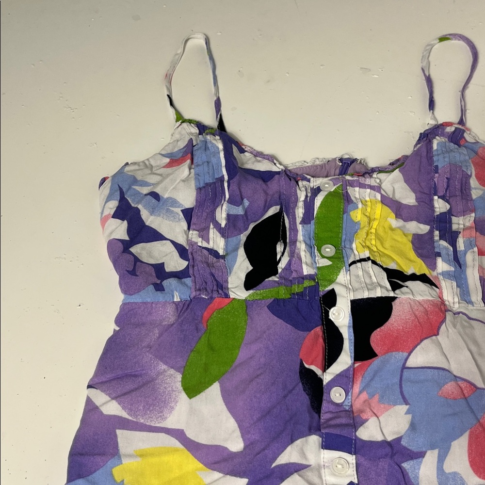 Twenty Ten Large Multicolor Patterned Button Up Tank Top - Picture 2 of 5